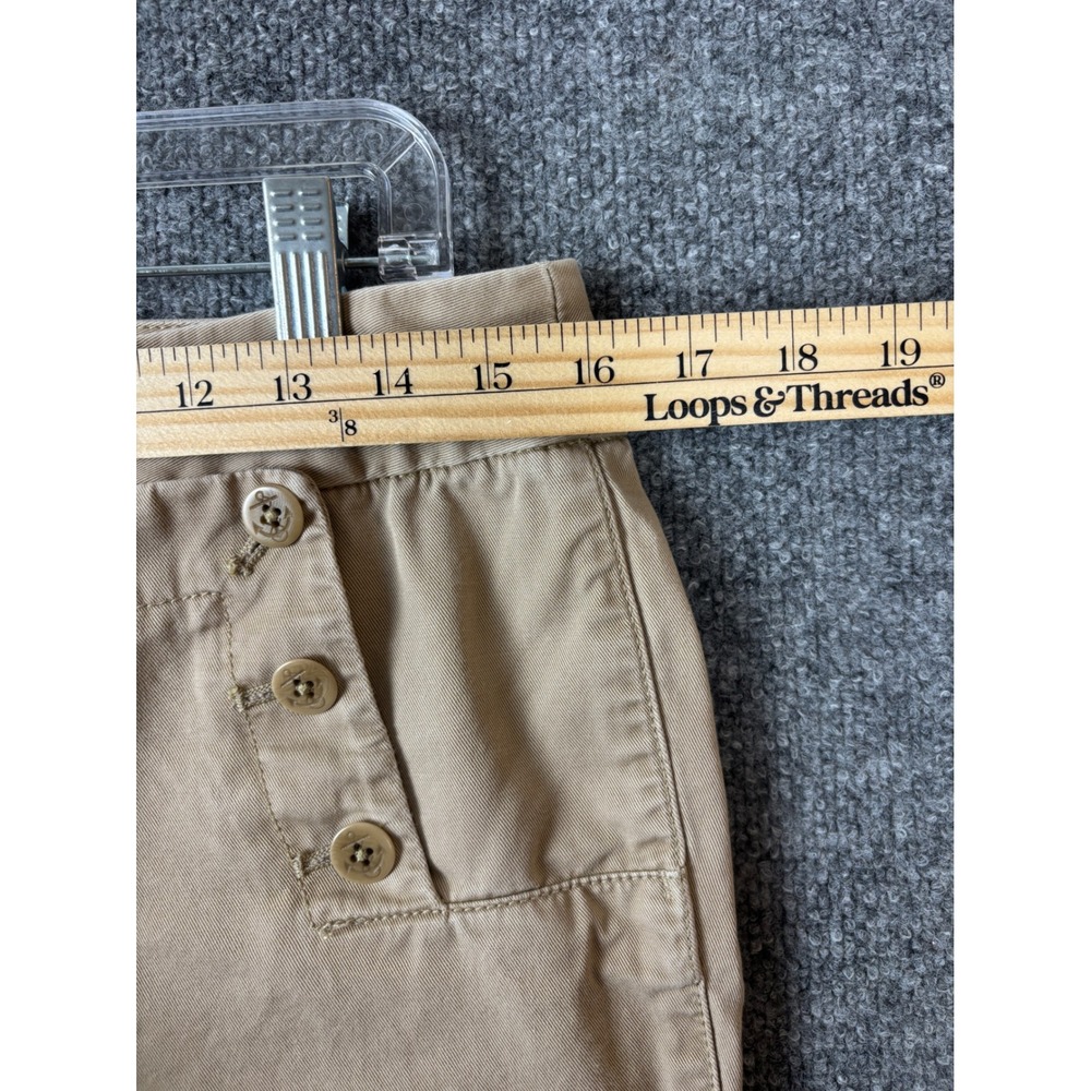 J.Crew Pants Womens 8 Khaki Y2K Sailor Chino City Fit Wide Leg Lace Up Back - Picture 7 of 9